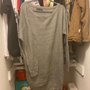 Grey sweater dress